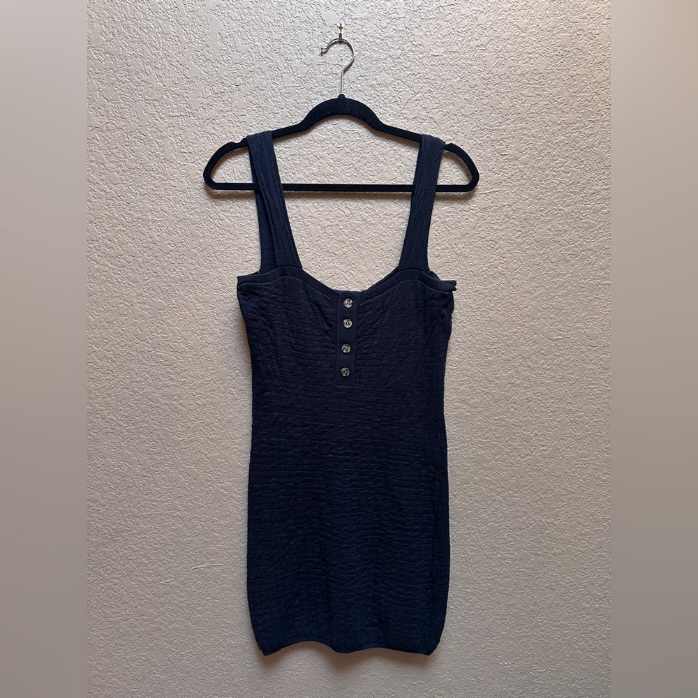 Free People Black Fitted Sleeveless Dress